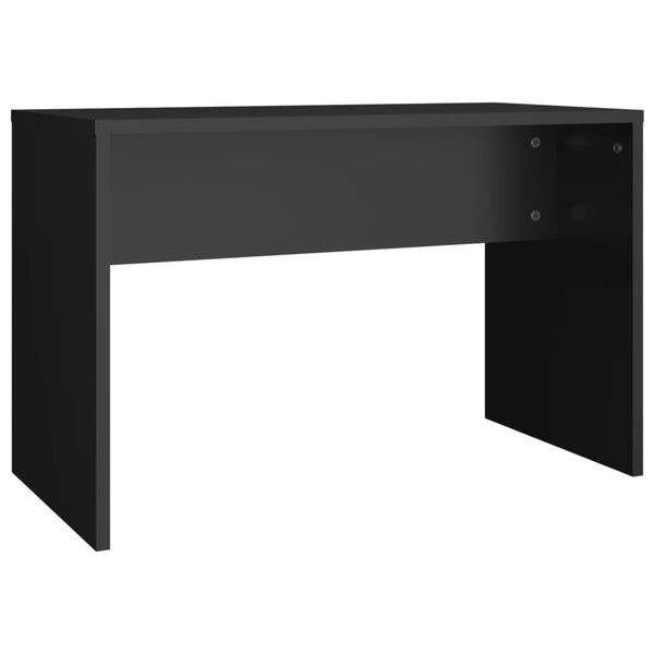 Schwarzer Schminkhocker Rosario 70x35x45cm (Holz)