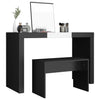 Schwarzer Schminkhocker Rosario 70x35x45cm (Holz)