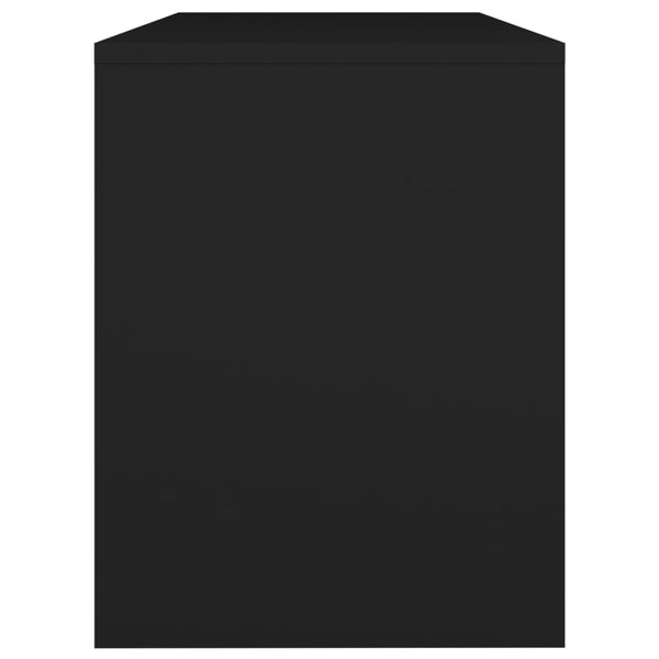 Schwarzer Schminkhocker Rosario 70x35x45cm (Holz)