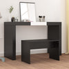 Schwarzer Schminkhocker Rosario 70x35x45cm (Holz)