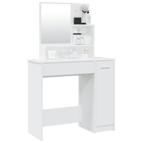 Weißer Schminktisch Simpronia 86,5x35x136cm