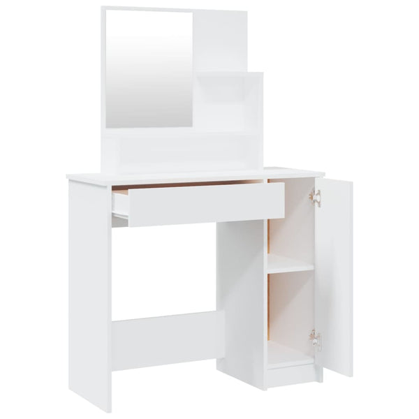 Weißer Schminktisch Simpronia 86,5x35x136cm