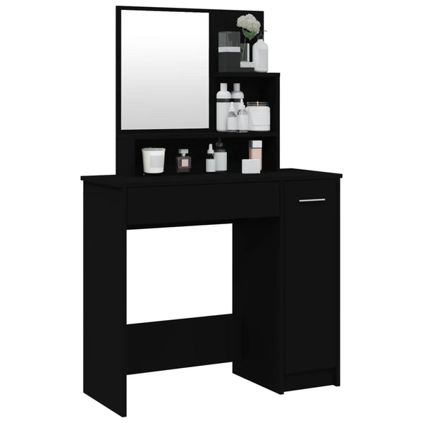 Schwarzer Schminktisch Simpronia 86,5x35x136cm