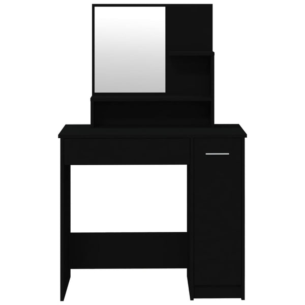 Schwarzer Schminktisch Simpronia 86,5x35x136cm