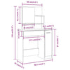 Spiegelkommode Sonoma-Eiche Simpronia 86,5x35x136cm