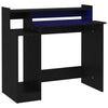 Schwarzer Schreibtisch mit LED-Beleuchtung Algot 97x45x90cm (Holz)