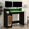 Schwarzer Schreibtisch mit LED-Beleuchtung Algot 97x45x90cm (Holz)