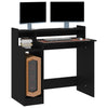 Schwarzer Schreibtisch mit LED-Beleuchtung Algot 97x45x90cm (Holz)