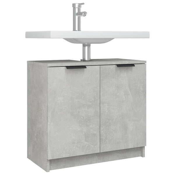 Badezimmerschrank Hervey in Betonoptik 64,5x33,5x59cm (Holz)