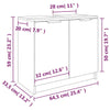 Badezimmerschrank Hervey in Betonoptik 64,5x33,5x59cm (Holz)
