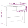 Schwarzer Konsolentisch Castila 90x36x75cm (Holz)