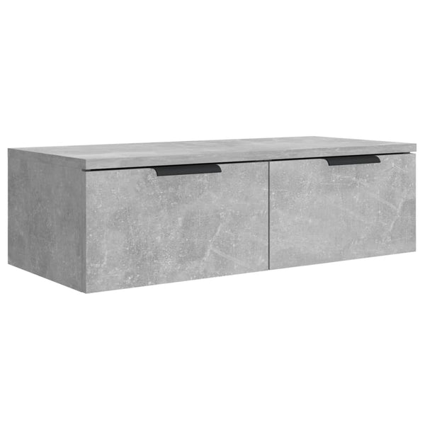 Betongrauer Wandschrank Foster 68x30x20cm (Holz)