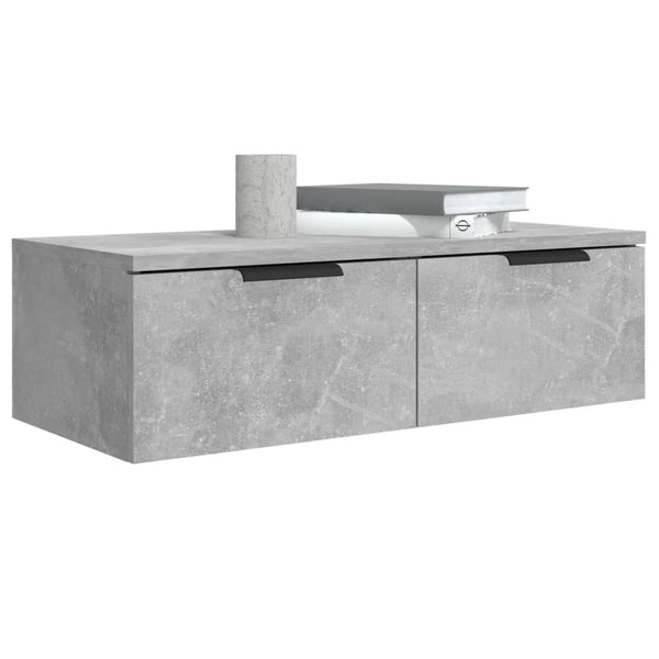 Betongrauer Wandschrank Foster 68x30x20cm (Holz)