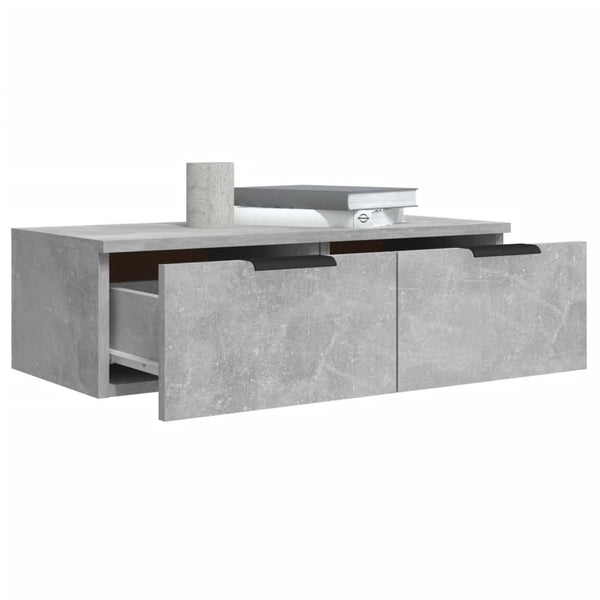 Betongrauer Wandschrank Foster 68x30x20cm (Holz)