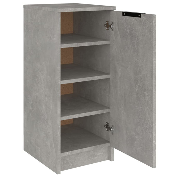 Betongrauer Schuhschrank Thinca 30x35x70cm (Holz)