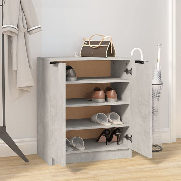 Betongrauer Schuhschrank Angelco 59x35x70cm (Holz)