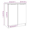 Betongrauer Schuhschrank Angelco 59x35x70cm (Holz)