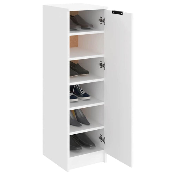 Weißer Schuhschrank Luder 30x35x100cm (Holz)