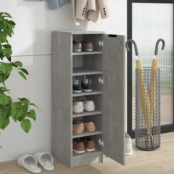Schuhschrank Luder 30x35x100cm in Betongrau (Holz)