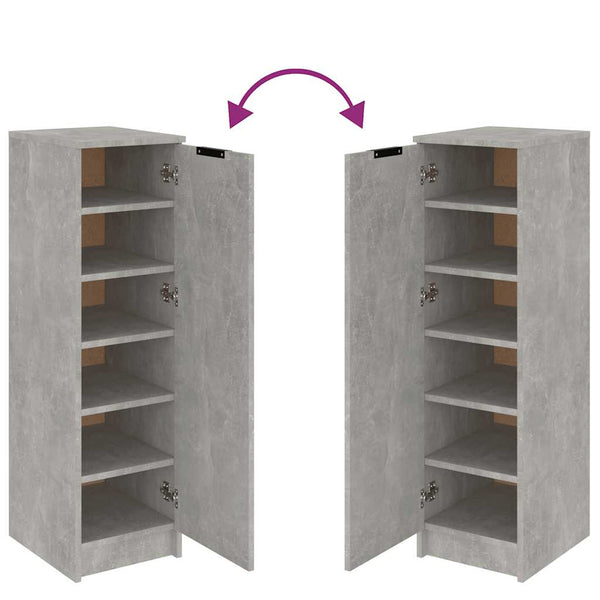 Schuhschrank Luder 30x35x100cm in Betongrau (Holz)