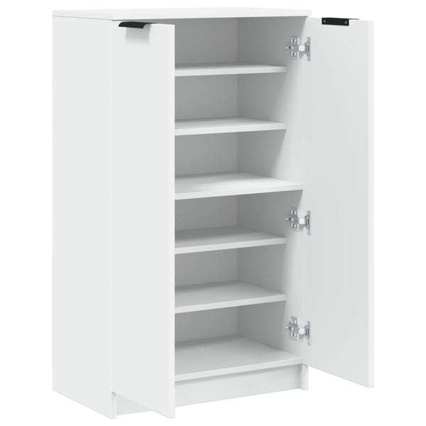 Weißer Schuhschrank Meala 59x35x100cm (Holz)
