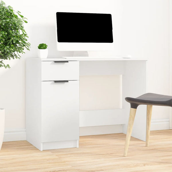 Weißer Schreibtisch Diego 100x50x75cm (Holz)