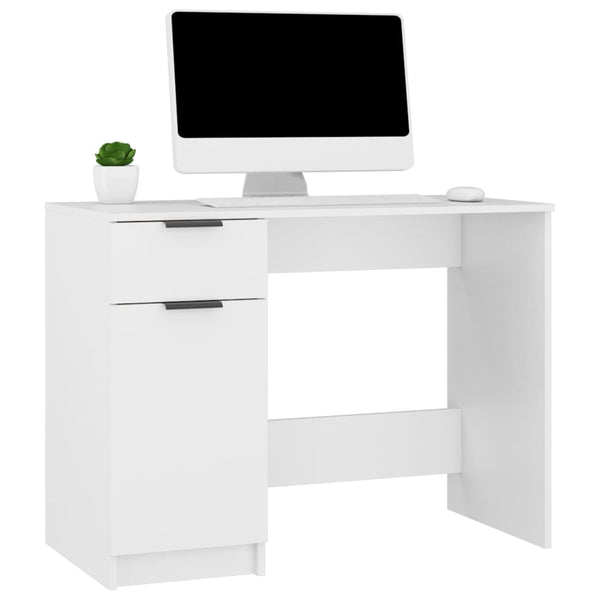 Weißer Schreibtisch Diego 100x50x75cm (Holz)