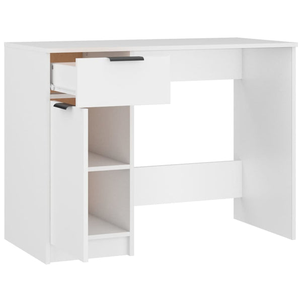 Weißer Schreibtisch Diego 100x50x75cm (Holz)