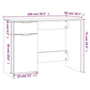 Weißer Schreibtisch Diego 100x50x75cm (Holz)