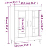 Betoninharmaa senkki Caragyov 69,5x34x90cm (puinen)
