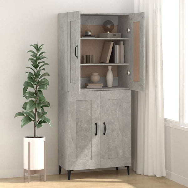 Betongraues Sideboard Bota 69,5x34x90cm (Holz)