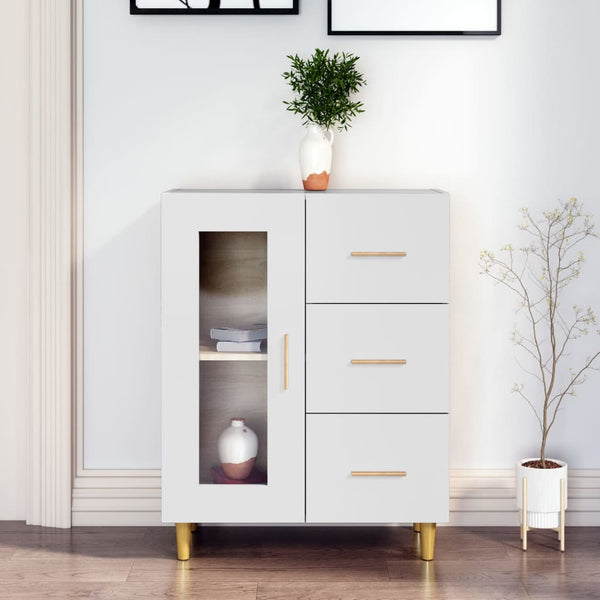 Weißes Sideboard Rucnie 69,5x34x90cm (Holz)