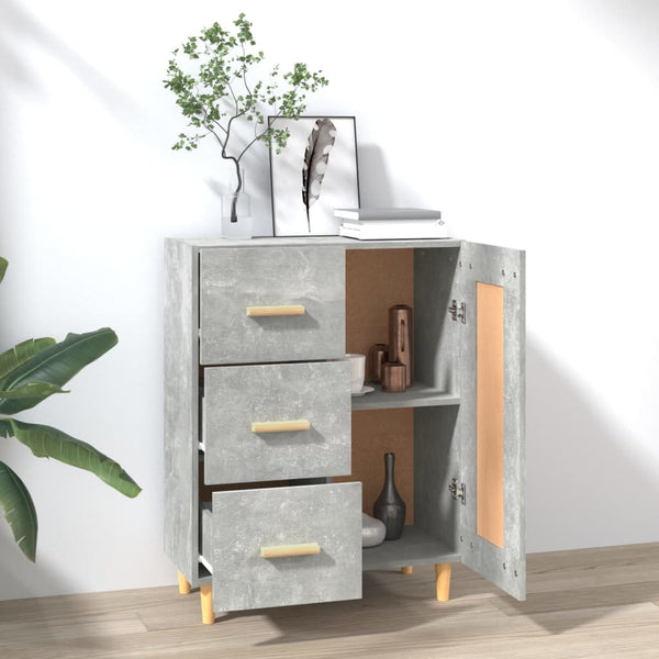 Betongraues Sideboard Dommica 69,5x34x90cm (Holz)