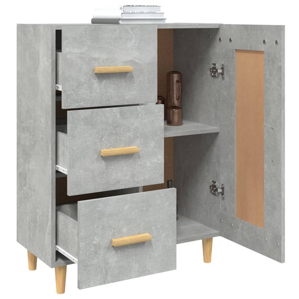 Betongraues Sideboard Dommica 69,5x34x90cm (Holz)