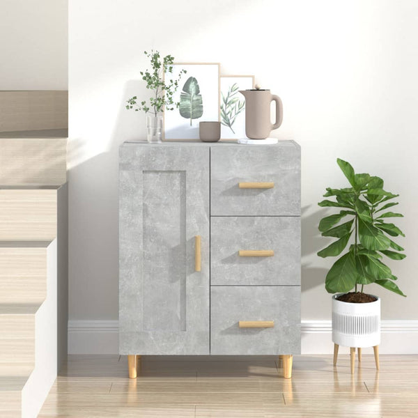 Betongraues Sideboard Dommica 69,5x34x90cm (Holz)