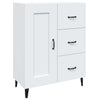 Weißes Sideboard Filora 69,5x34x90cm (Holz)