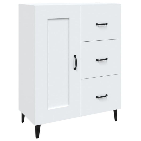 Weißes Sideboard Filora 69,5x34x90cm (Holz)