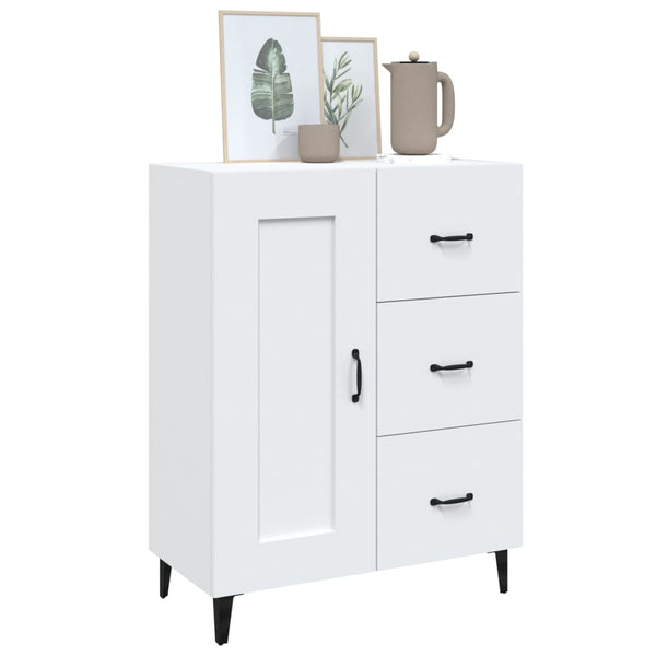 Weißes Sideboard Filora 69,5x34x90cm (Holz)