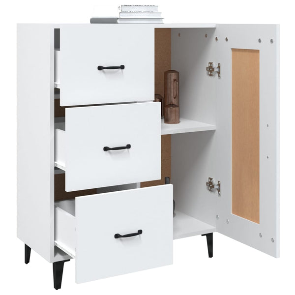 Weißes Sideboard Filora 69,5x34x90cm (Holz)