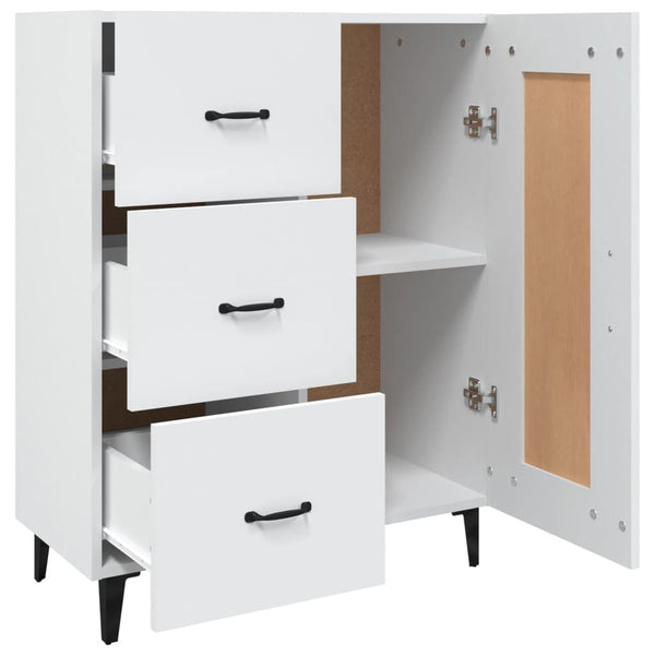 Weißes Sideboard Filora 69,5x34x90cm (Holz)