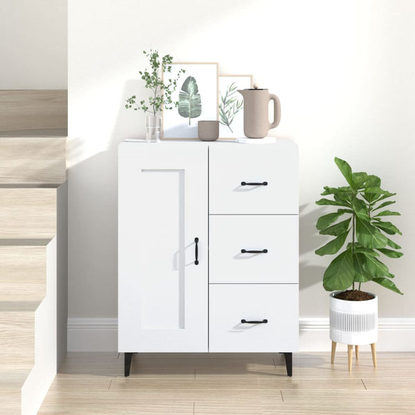 Weißes Sideboard Filora 69,5x34x90cm (Holz)