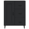 Schwarzes Sideboard Filora 69,5x34x90cm (Holz)