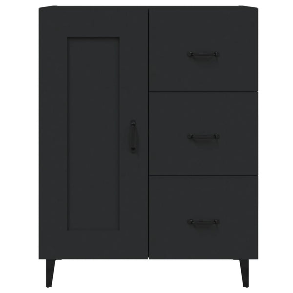 Schwarzes Sideboard Filora 69,5x34x90cm (Holz)