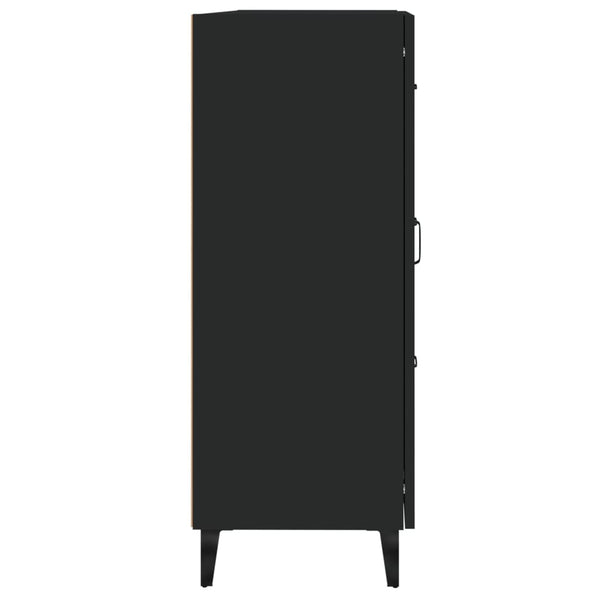 Schwarzes Sideboard Filora 69,5x34x90cm (Holz)