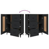 Schwarzes Sideboard Filora 69,5x34x90cm (Holz)