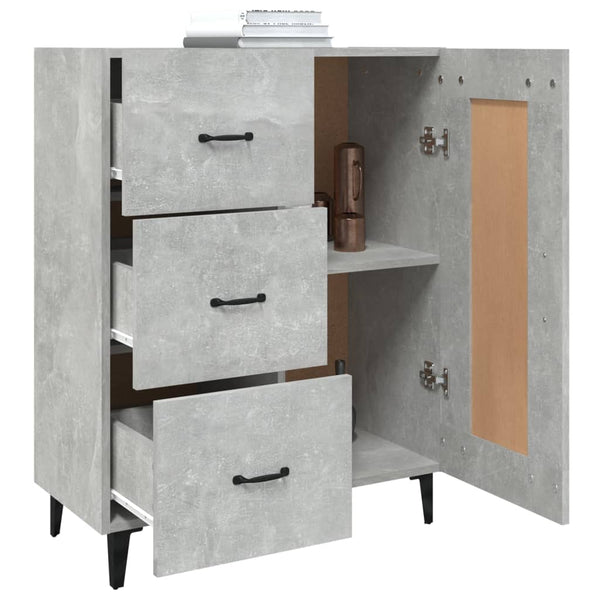 Sideboard Filora 69,5x34x90cm betongrau (Holz)