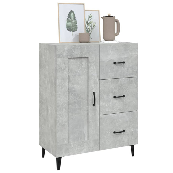 Sideboard Filora 69,5x34x90cm betongrau (Holz)