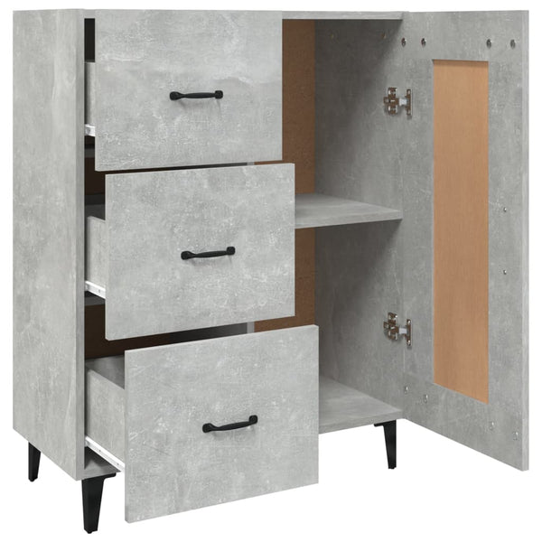 Sideboard Filora 69,5x34x90cm betongrau (Holz)