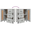 Sideboard Filora 69,5x34x90cm betongrau (Holz)