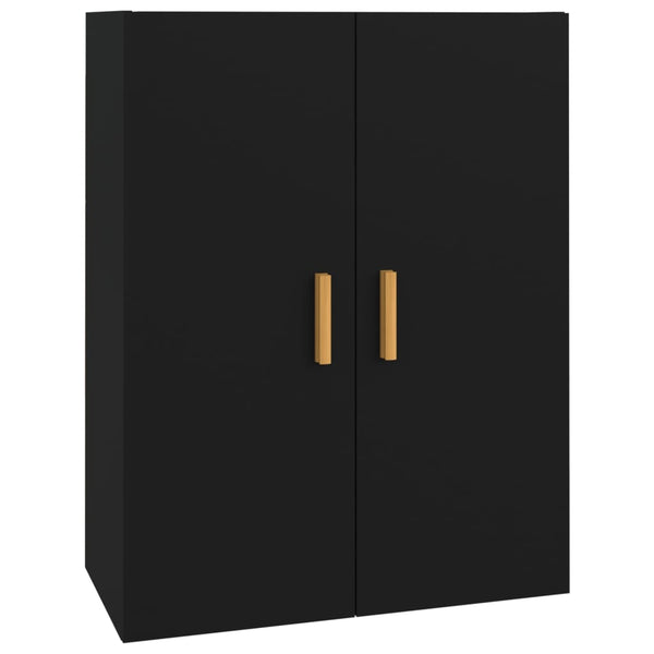 Schwarzer Hängewandschrank Jozsef 69,5x34x90cm